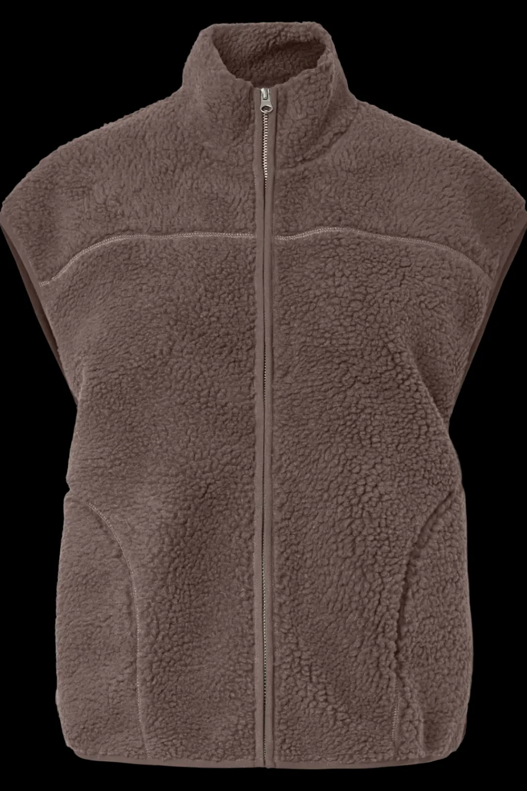 Pieces Pcsadia Teddy Vest 4993093 Coffee Quartz