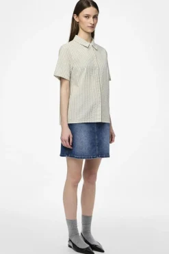 Sale Pieces Pcsally Ss Shirt 4497645 Tea Cloud Dancer