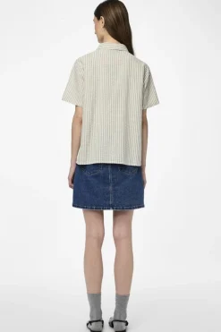 Sale Pieces Pcsally Ss Shirt 4497645 Tea Cloud Dancer
