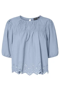 Discount Pieces Pcsalmina 2/4 Top 4765855 Cashmere Blue