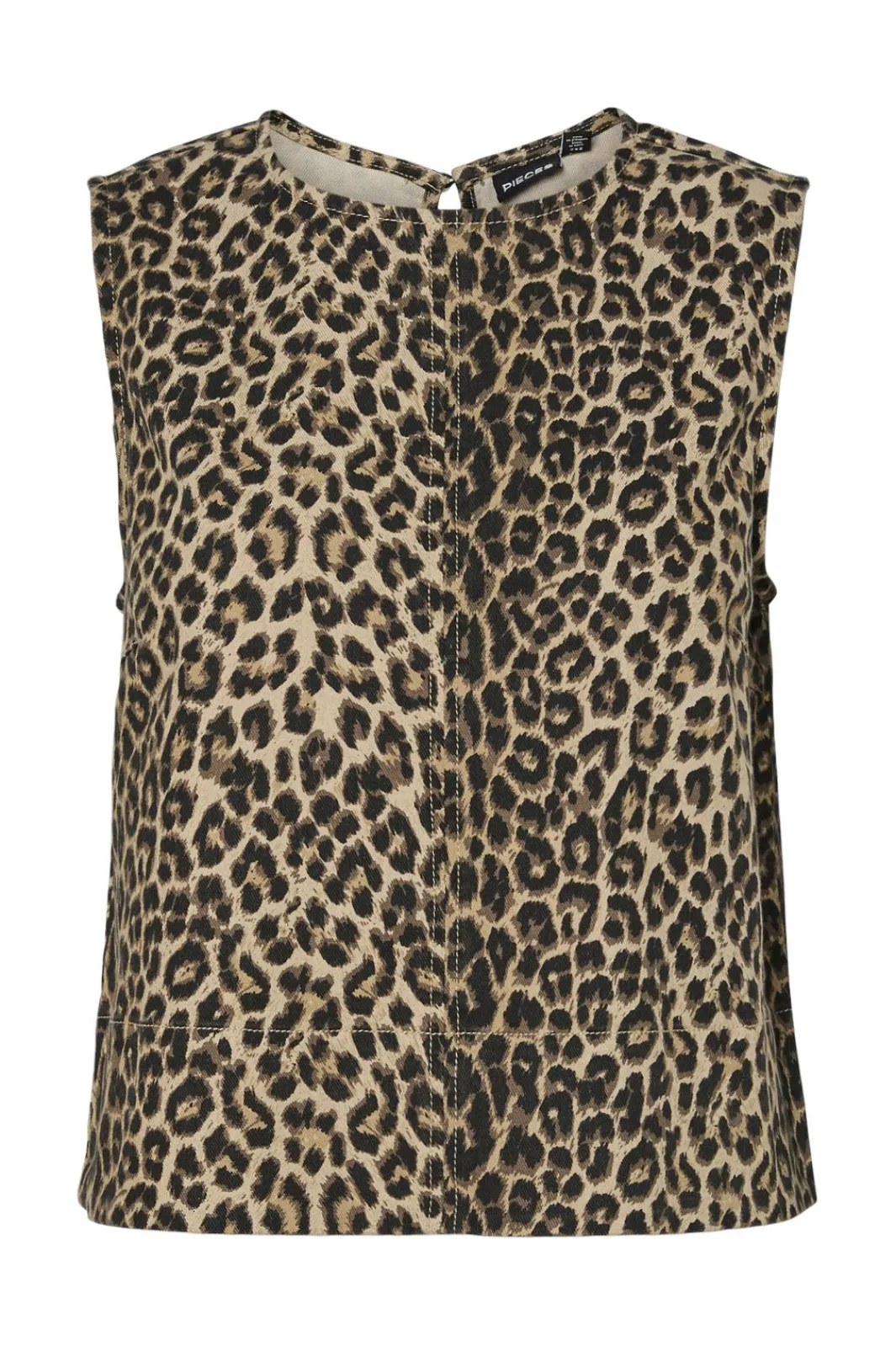 Pieces Pcsalume Sl Denim Top 4766980 White Pepper Leo