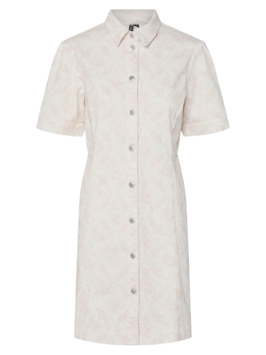 Outlet Pieces Pcsalume Ss A-Shape Denim Dress 4701725 Egret Flower