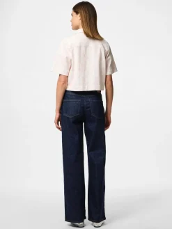 Outlet Pieces Pcsalume Ss Denim Shirt 4701726 Egret Flower