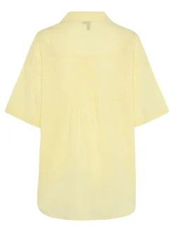 Outlet Pieces Pcsatinka 2/4 Shirt 4699093 Pale Banana