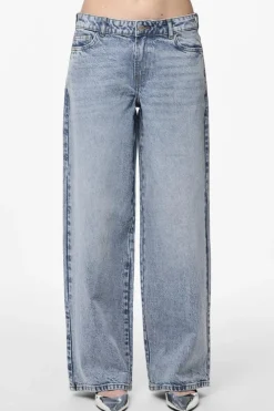 Outlet Pieces Pcselma Lw Wide Jeans Lb 4622362 Light Blue Denim