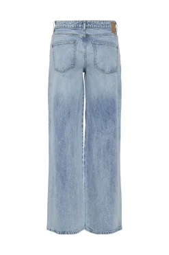 Outlet Pieces Pcselma Lw Wide Jeans Lb 4622362 Light Blue Denim