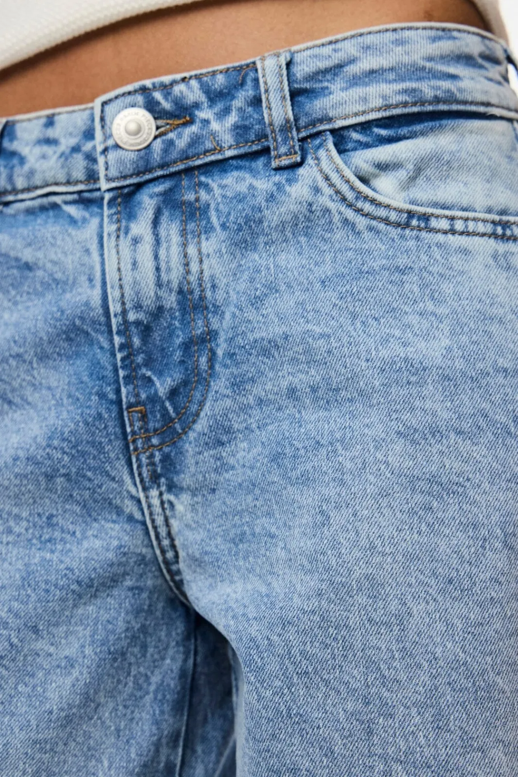 Outlet Pieces Pcselma Lw Wide Jeans Lb 4622362 Light Blue Denim