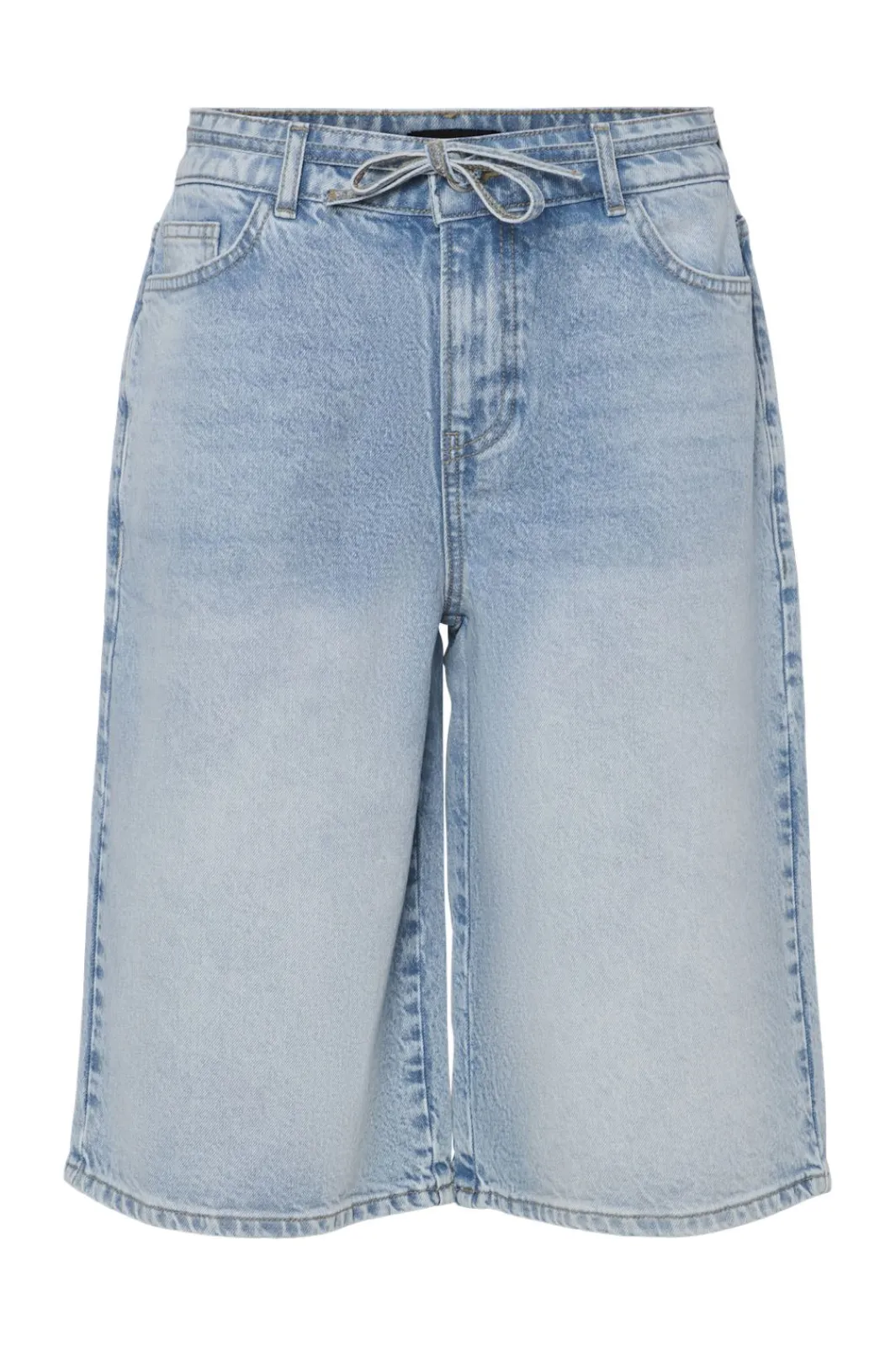 Sale Pieces Pcselma Wide Denim Shorts 4768145 Light Blue Denim