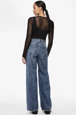 Discount Pieces Pcselma Wide Jeans 4555245 Medium Blue Denim