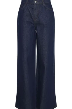 Best Pieces Pcselma Wide Jeans Rinse 4555283 Dark Blue Denim