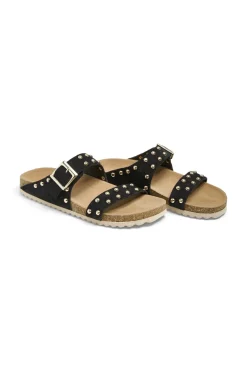Online Pieces Pcseluna Suede Fotbed Sandal 4714638 Black