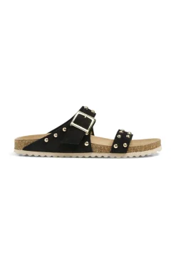Online Pieces Pcseluna Suede Fotbed Sandal 4714638 Black