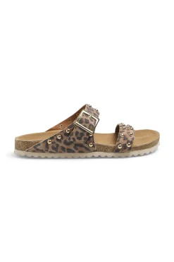 Discount Pieces Pcseluna Suede Fotbed Sandal 4771189 Black Leo