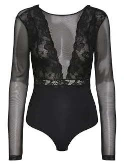 Hot Pieces Pcsicca Ls Bodystocking 4284297 Black
