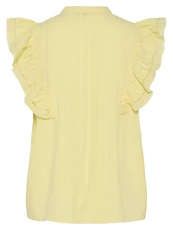 Online Pieces Pcsikka Sl Shirt Mpa 4699237 Pale Banana