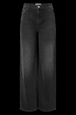 Pieces Pcsilke Wide Jeans Bl 4864053 Black Denim