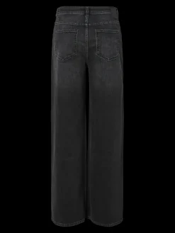 Pieces Pcsilke Wide Jeans Bl 4864053 Black Denim
