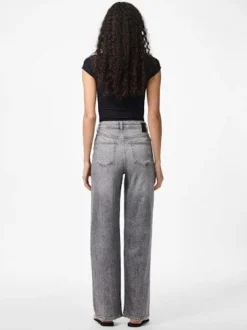 Pieces Pcsilke Wide Jeans Mg 4826814 Medium Grey Denim