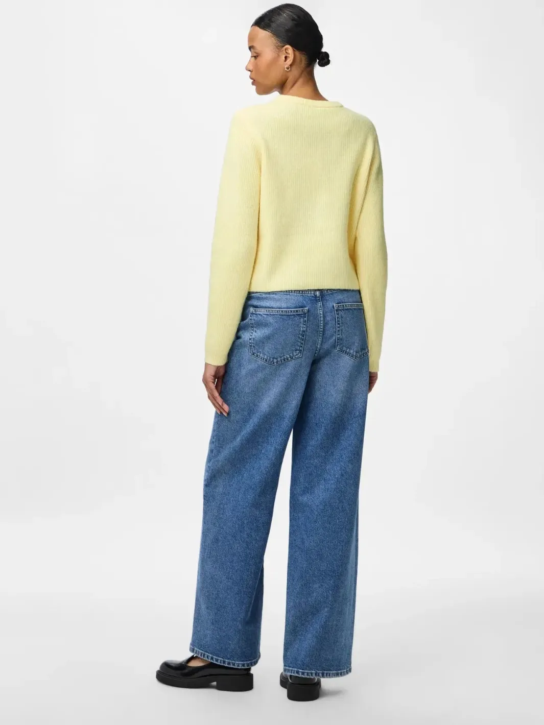 Hot Pieces Pcsilly Ls O-Neck Knit Cardigan 4963881 Pale Banana Melange