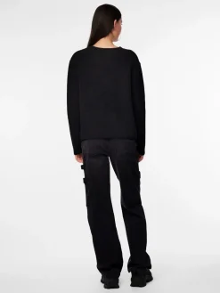 Discount Pieces Pcsilly Ls Reversible Tie Knit 4511205 Black