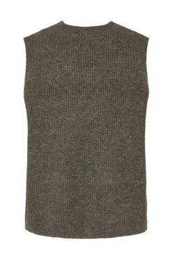 New Pieces Pcsilly Sl Reversible Tie Vest 4706236 Morel