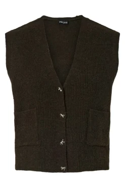 Pieces Pcsilly Sl V-Neck Knit Vest 4974531 Delicioso