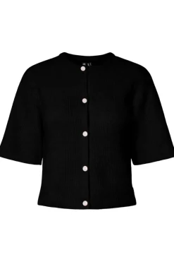 Outlet Pieces Pcsilly Ss O-Neck Knit Cardigan 4768112 Black