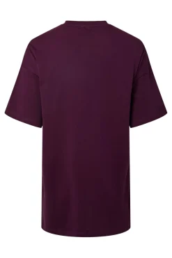 Pieces Pcskylar Ss Detail Tee Fsy Pp 5036992 Dark Purple Rhinestone/Studs