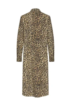 Sale Pieces Pcsloe Ls Midi Shirt Dress 4698878 Tannin Leo