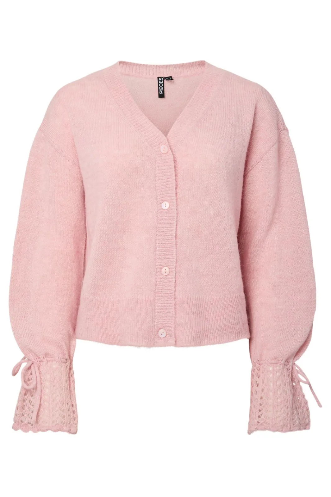 Sale Pieces Pcsmilla Ls Knit Cardigan 5000627 Pink Tulle
