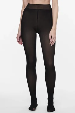 Best Pieces Pcsophie Fleece Tights 4546897 Black Nude Fleece