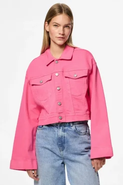 Hot Pieces Pcsvala Denim Jacket 4693546 Pink Lemonade