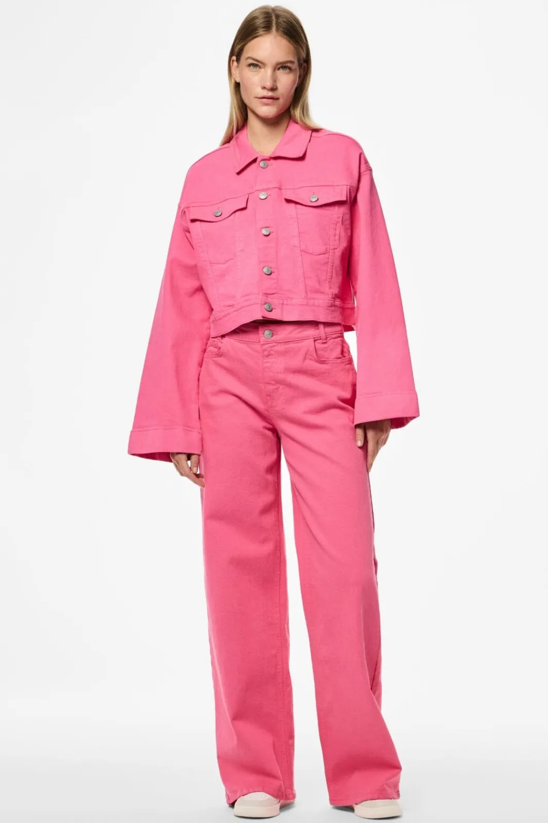 Hot Pieces Pcsvala Denim Jacket 4693546 Pink Lemonade