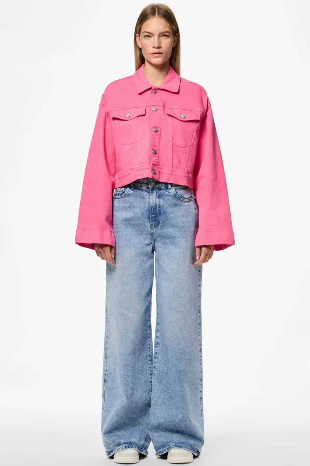 Hot Pieces Pcsvala Denim Jacket 4693546 Pink Lemonade