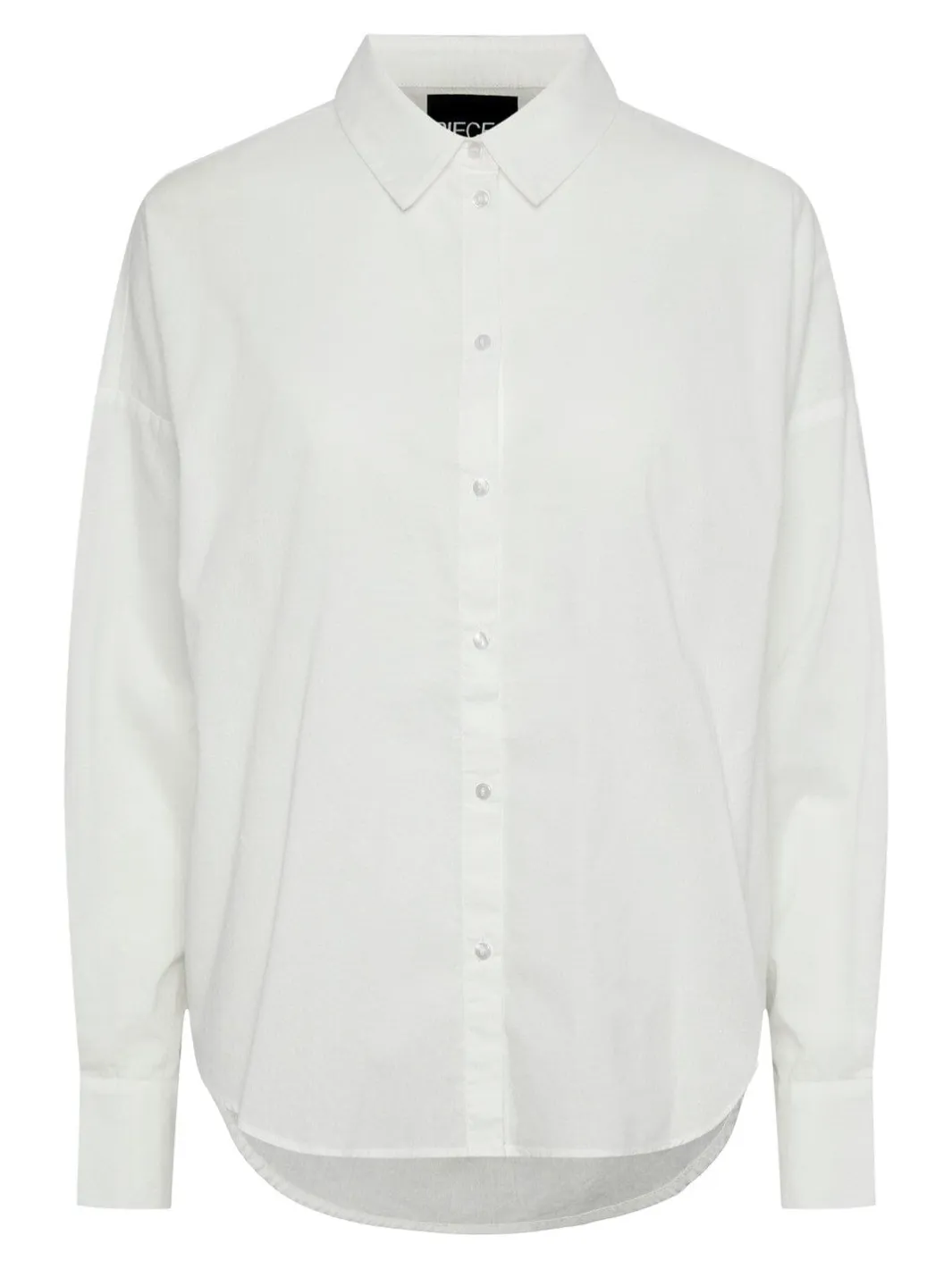 New Pieces Pctanne Ls Loose Shirt 4121209 Cloud Dancer