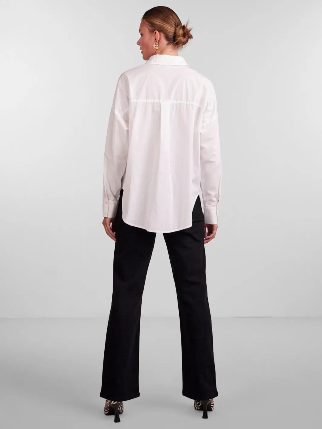 New Pieces Pctanne Ls Loose Shirt 4121209 Cloud Dancer