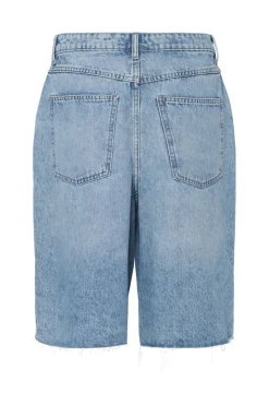 New Pieces Pctasha Baggy Denim Shorts 4732168 Light Blue Denim