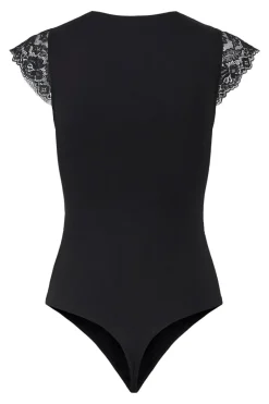 New Pieces Pctatianna Ss Bodystocking 3620517 Black