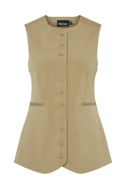Sale Pieces Pctempre Long Vest 4740955 Elmwood