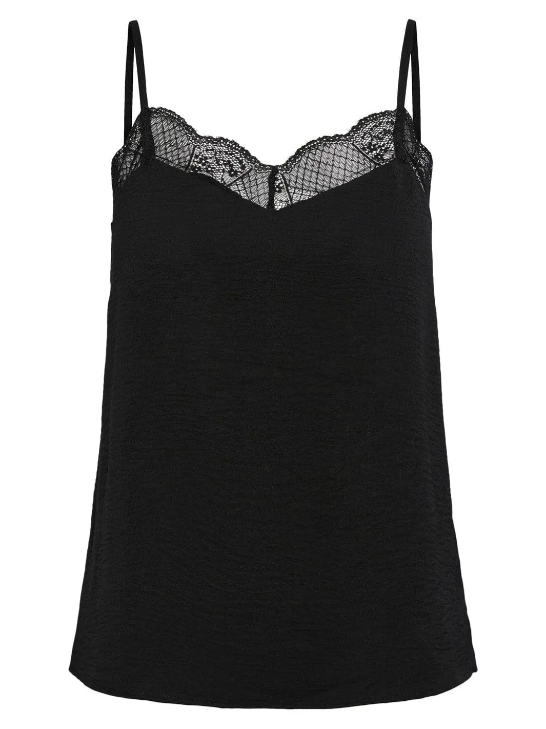 Pieces Pctiffany Strap Lace Top Bc Black