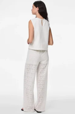 Online Pieces Pctyla Wide Pants Pp 4935355 Cloud Cream