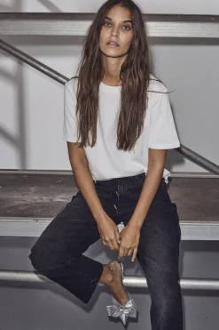 Sale Haute L'Amitié Pearl Bow Tee HL10027 Off-White