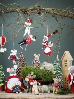Clearance Bloomingville Peo Ornament, Rød, Uld 82061883 Red