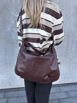 Clearance Noella Peony Hobo Bag 1040001 548 Dark Brown