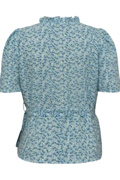 Discount A-View Peony Wrap Blouse 091 Blue/White