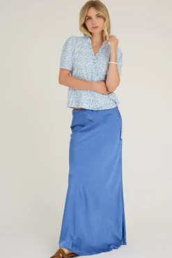 Discount A-View Peony Wrap Blouse 091 Blue/White