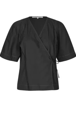 Discount Second Female Pera Wrap Blouse 60136 8001 Black
