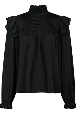 Best Neo Noir Percy Soft Satin Blouse 163893 Black