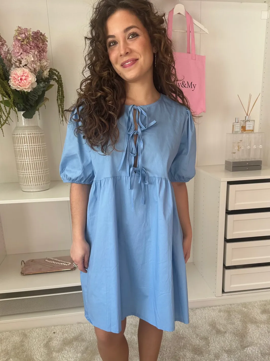 Outlet A-bee Pernille Dress Sky Blue