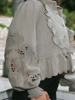 New Neo Noir Petrine Embroidery Blouse 161136 627